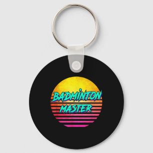 1980s Retro Badminton Master Keychain