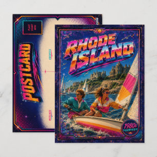 1980s Rhode Island Postcard 80s Retro