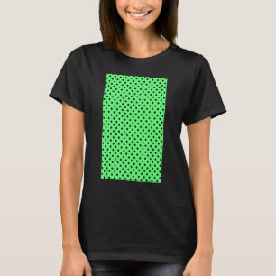 1980'S SMALL POLKADOT GEOMETRIC PATTERN MINT GREEN T-Shirt