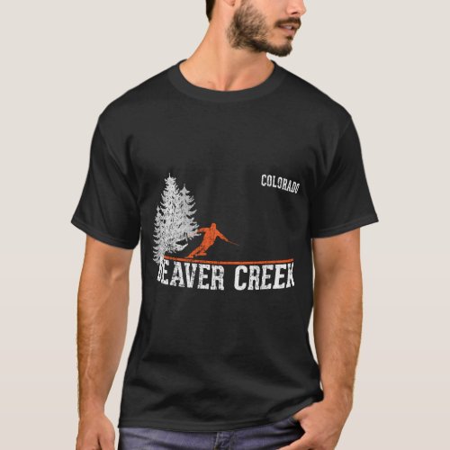 1980S Style Beaver Creek Co Skiing T_Shirt