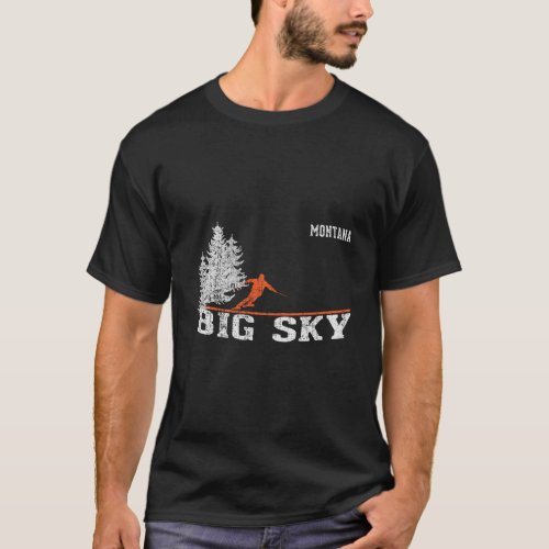 1980S Style Big Sky Mt Long Sleeve Skiing Shirt