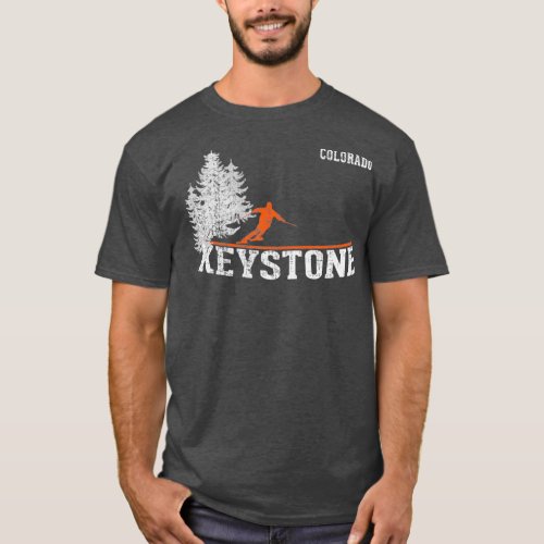 1980s Style Keystone CO Vintage Skiing T_Shirt