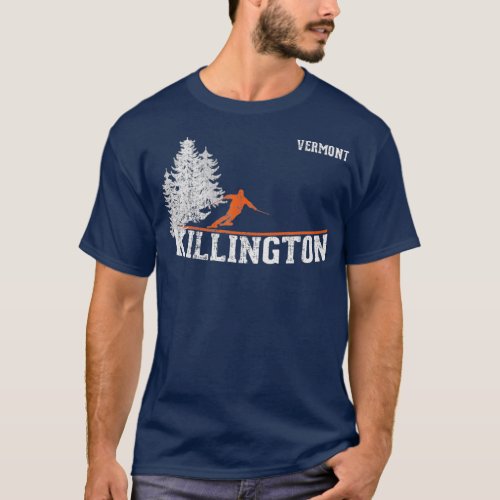 1980s Style Killington VT Vintage Skiing T_Shirt