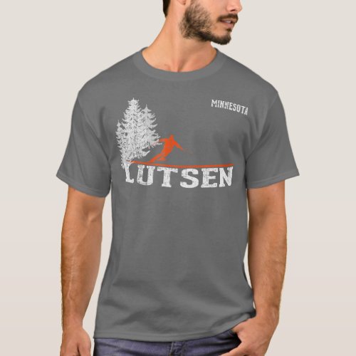 1980s Style Lutsen MN Vintage Skiing  T_Shirt