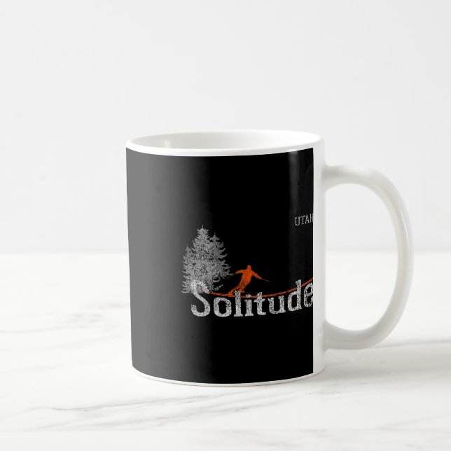 1980s Style Solitude Utah Vintage Skiing  Coffee Mug (Right)