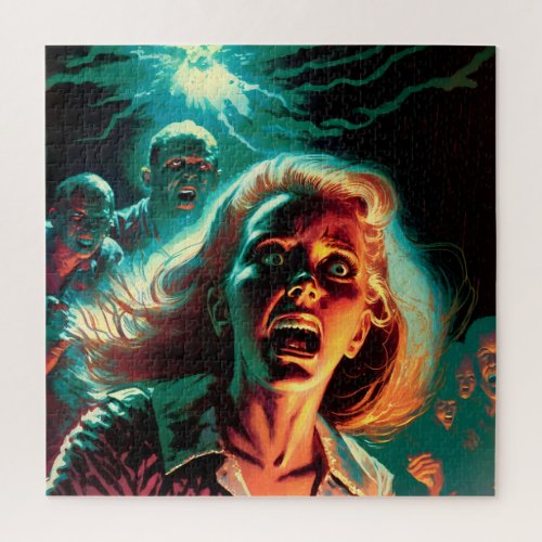1980s Vintage Horror Pulp Novel Cover Jigsaw Puzzle