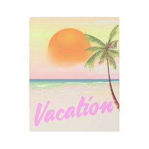 1980s vintage Vacation beach poster
