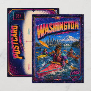 1980s Washington Postcard 80s Retro