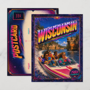 1980s Wisconsin Postcard 80s Retro