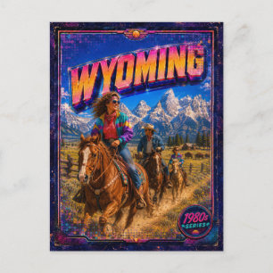 1980s Wyoming Postcard 80s Retro