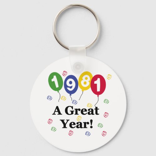 1981 A Great Year Birthday Keychain