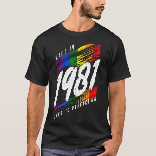 1981 Birthday LGBT Gay Pride  T_Shirt
