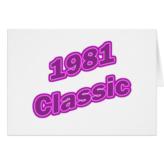 1981 Classic Purple Cards (Front Horizontal)