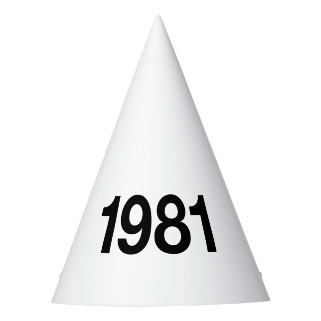 1981 Hashtag 45th birthday 45 years Party Hat (Front)