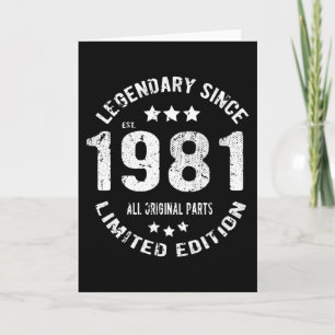 1981 Vintage Birthday Card