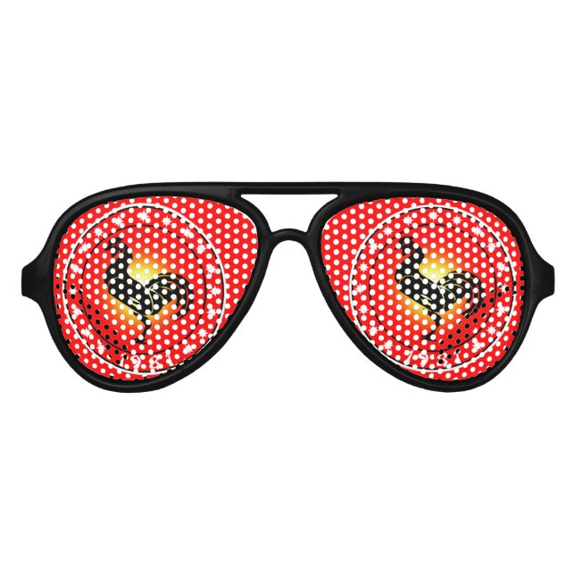 1981 Year of the Rooster Aviator Sunglasses (Front)