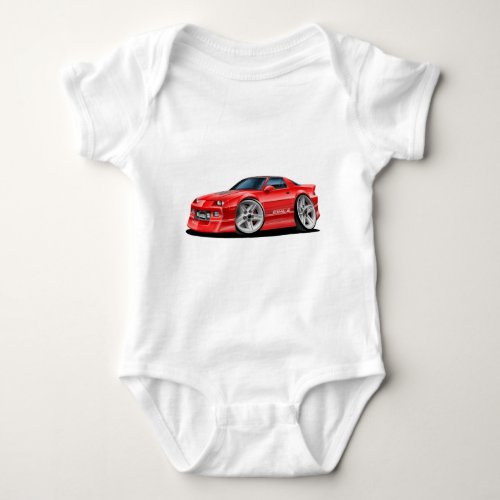 1982_92 Camaro Red Car Baby Bodysuit