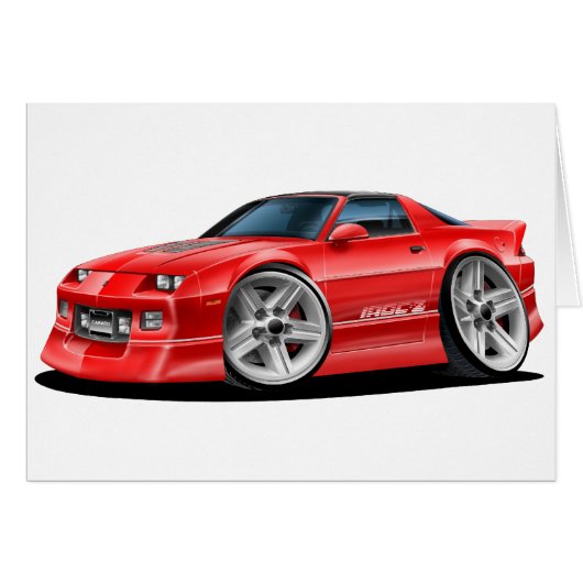 1982-92 Camaro Red Car Cards (Front Horizontal)