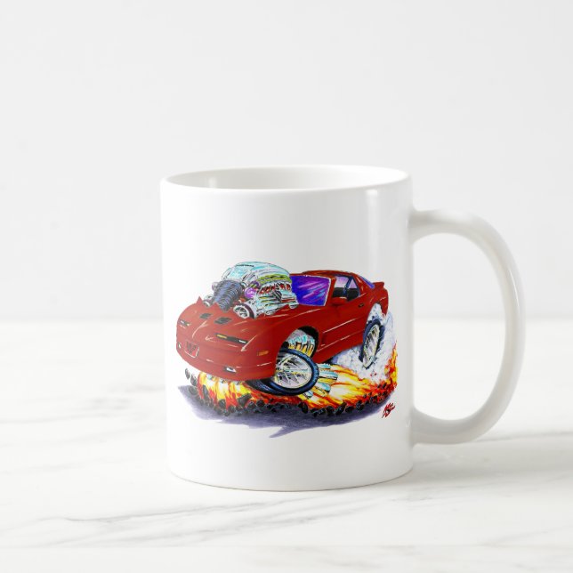 1982-92 Trans Am Maroon Car Coffee Mug (Right)
