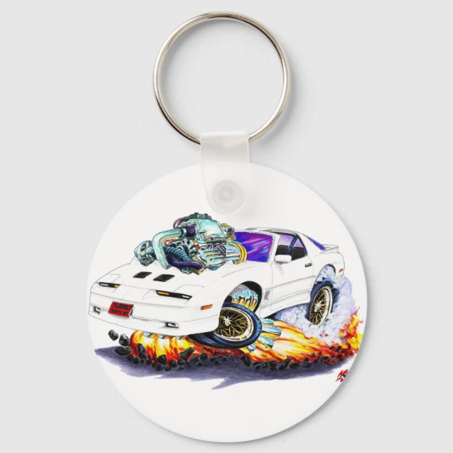 1982-92 Trans Am White Turbo GTA Keychain (Front)