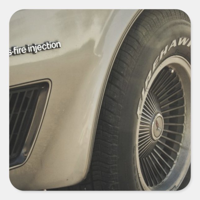 1982 Chevrolet Corvette Collector's Edition Wheel Square Sticker (Front)