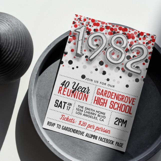 1982 High School College Reunion Invitation (Creator Uploaded)