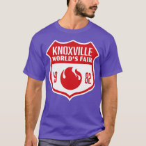1982 Knoxville Worlds Fair Retro Shield Red