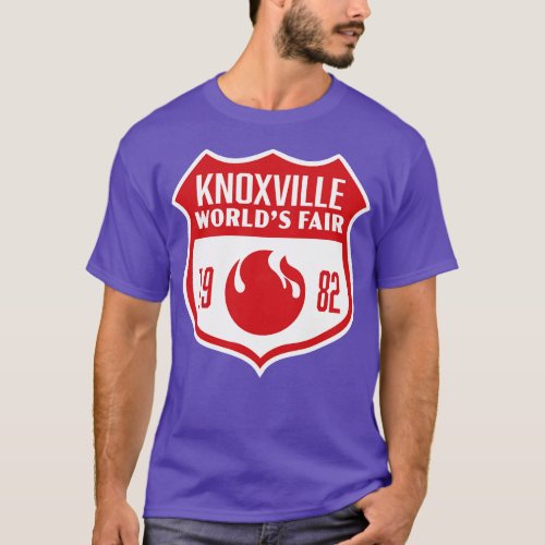 1982 Knoxville Worlds Fair Retro Shield Red