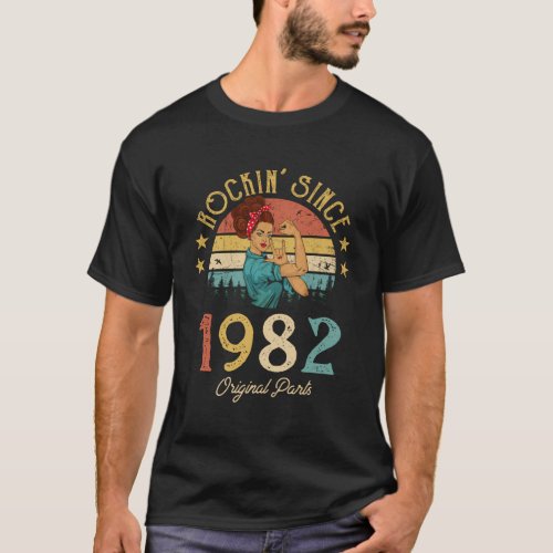 1982 Rockin Sine 40Th 40 T_Shirt