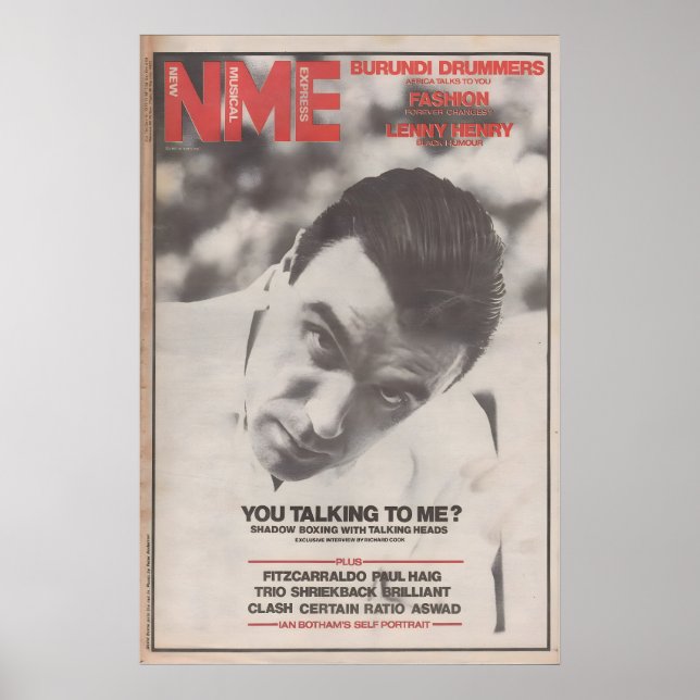 1982 TALKING HEADS Poster - Disc Clipping - David (Front)
