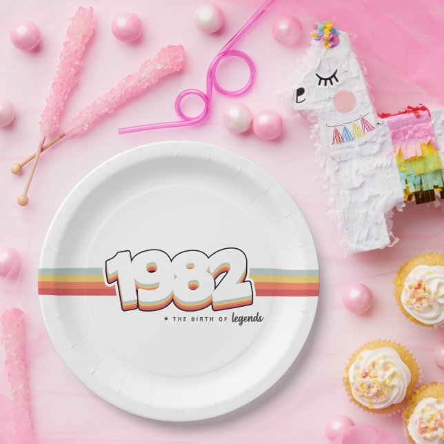 1982 The birth of legends Paper Plates (Party)