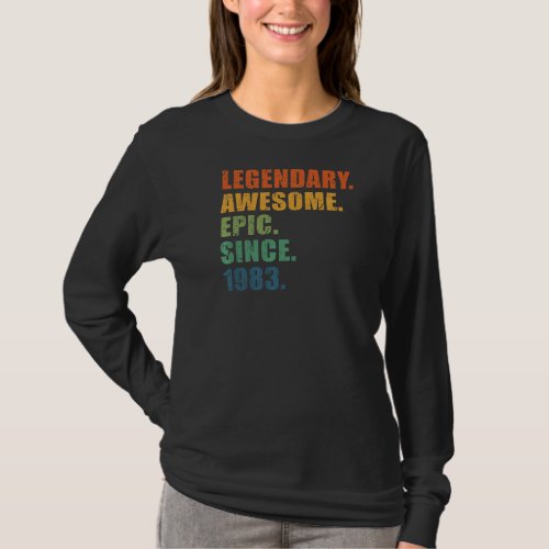 1983 40 Years Old For Men Women Anniversary 40th  T_Shirt