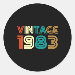 1983 40Th Classic Round Sticker