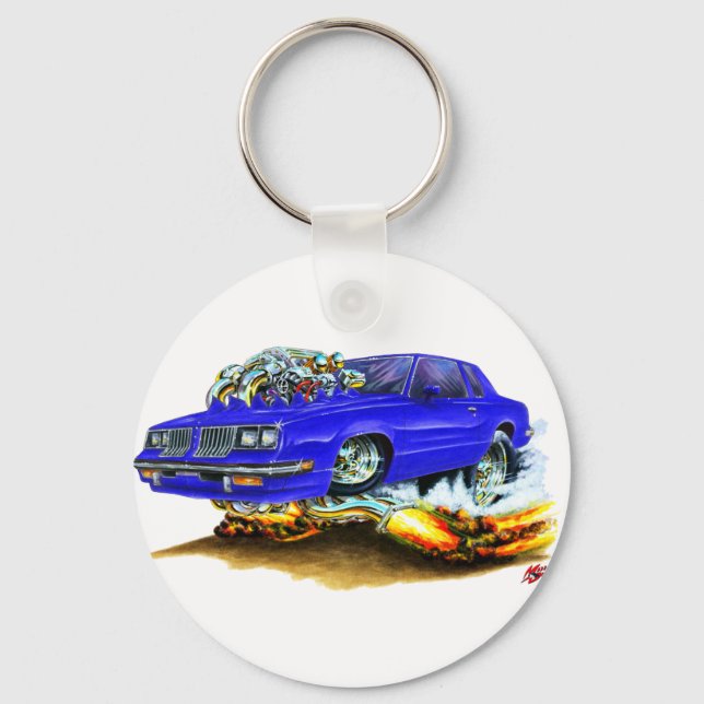 1983-88 Cutlass Blue Car Keychain (Front)
