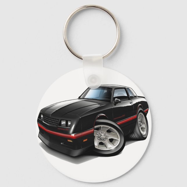 1983-88 Monte Carlo Black Car Keychain (Front)