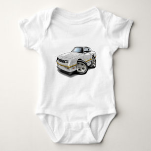 1983-88 Monte Carlo White-Gold Car Baby Bodysuit