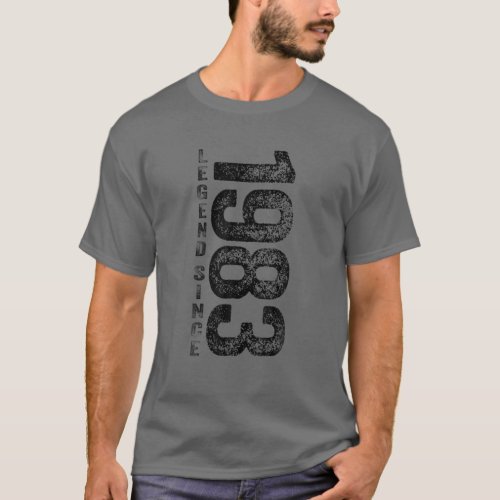 1983 Birthday Legend Since 1983 Gifts Born In 1983 T_Shirt