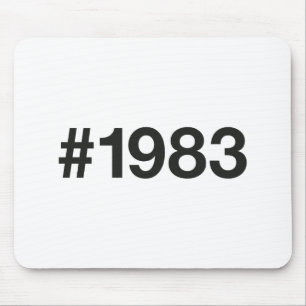 1983 Hashtag 43rd birthday 43 years Mouse Pad