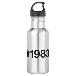 1983 Hashtag 43rd birthday 43 years Stainless Steel Water Bottle
