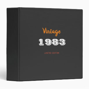 1983 Limited Edition – Vintage 43rd Birthday Gift 3 Ring Binder