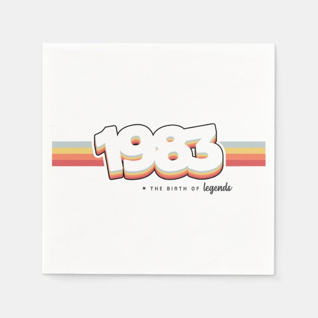 1983 The birth of legends Napkins (Front)