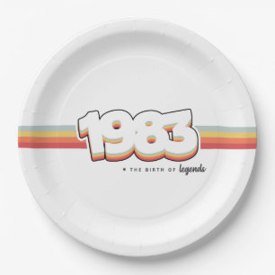 1983 The birth of legends Paper Plates