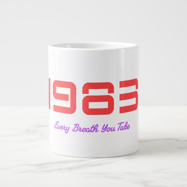 1983 Top Song Giant Coffee Mug (Front)