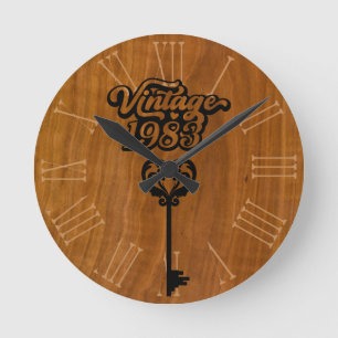 1983 Vintage Acrylic Wall Clock