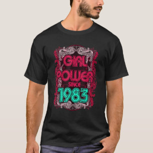 1983 Year Birthday Girl Power Retro Vintage Style T-Shirt