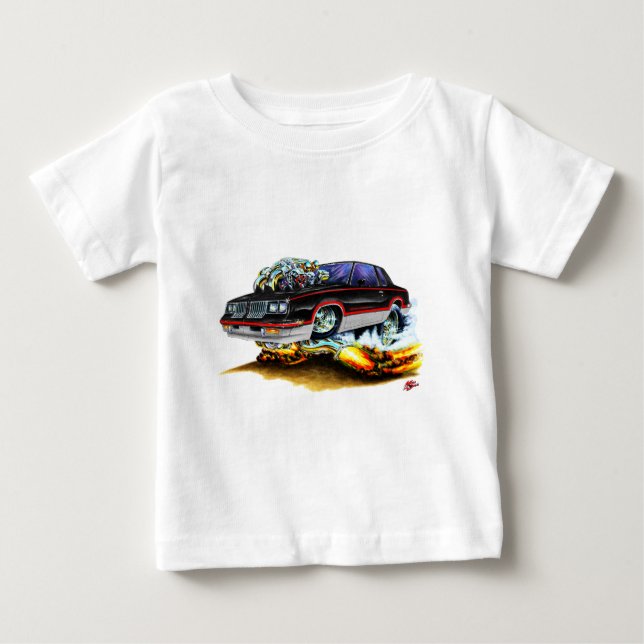 1984-88 Hurst Olds Black-Grey Car Baby T-Shirt (Front)