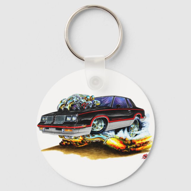 1984-88 Hurst Olds Black-Grey Car Keychain (Front)
