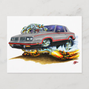 1984-88 Hurst Olds Grey-Black Car Postcard