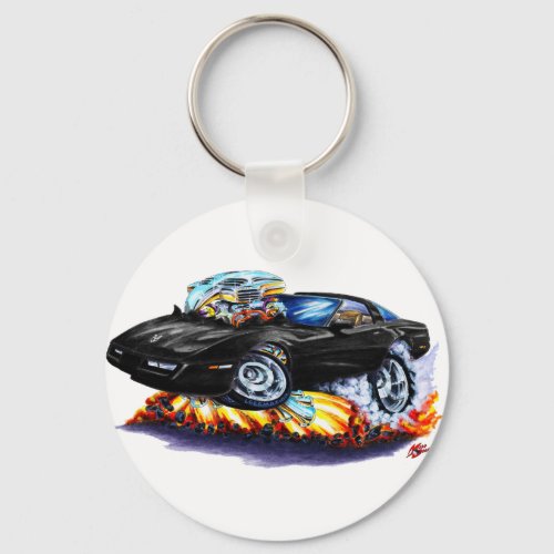 1984_93 Corvette Black Car Keychain