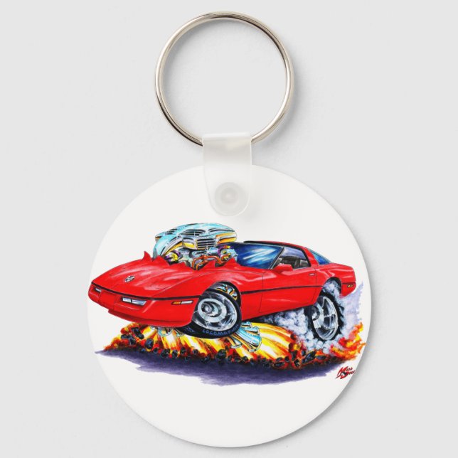 1984-93 Corvette Red Car Keychain (Front)